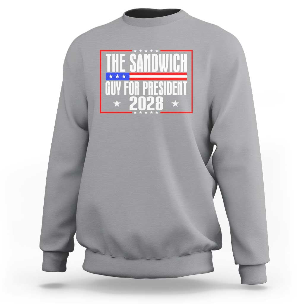 The Sandwich Guy 2028 Sweatshirt Political Parody - Wonder Print Shop