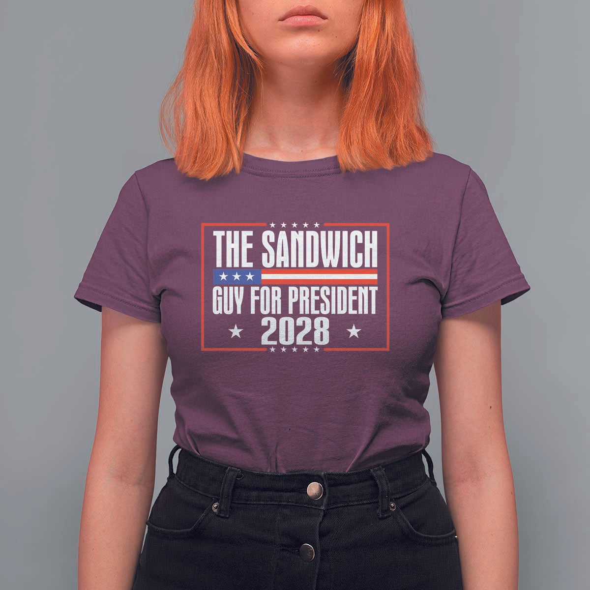 The Sandwich Guy 2028 T Shirt For Women Political Parody - Wonder Print Shop