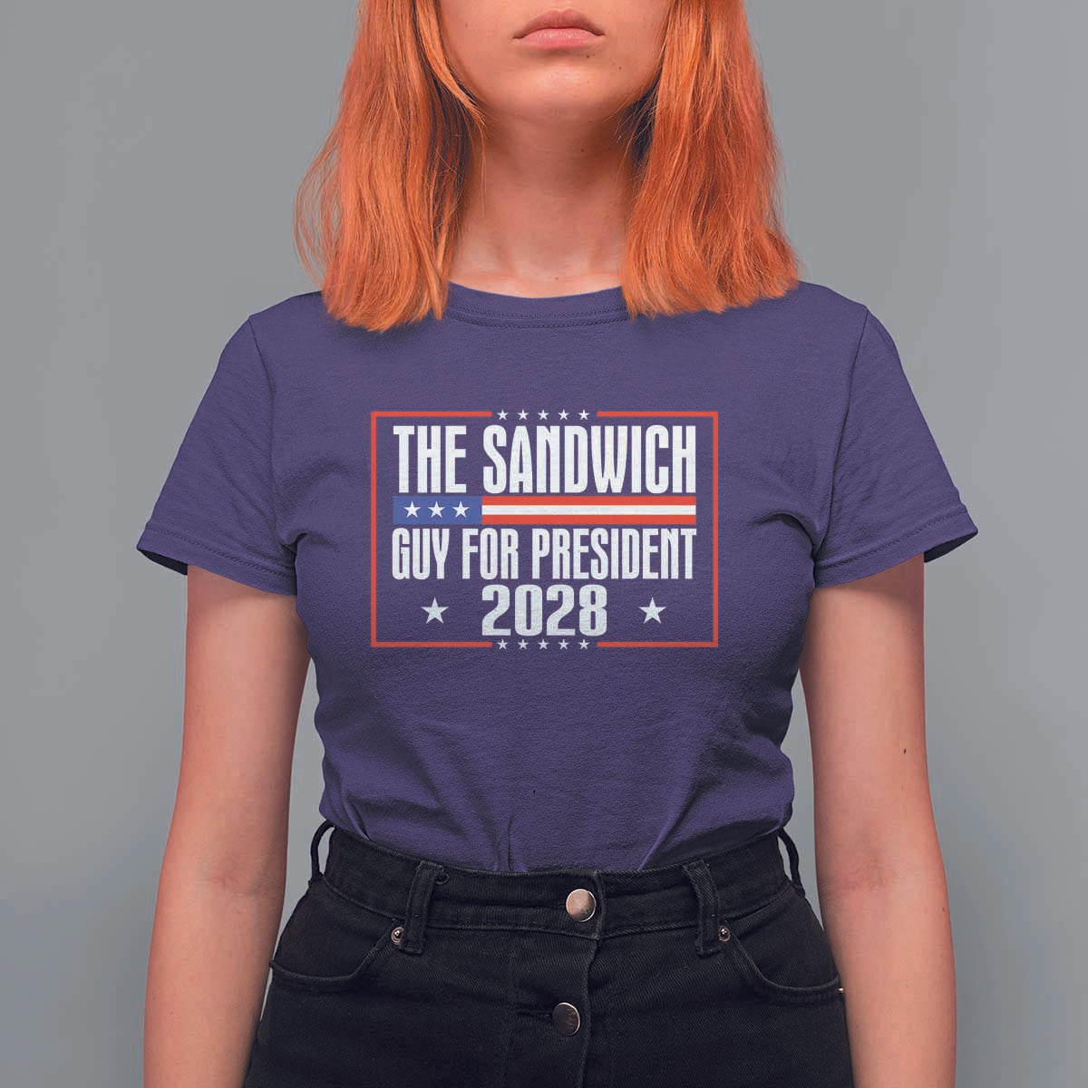 The Sandwich Guy 2028 T Shirt For Women Political Parody - Wonder Print Shop