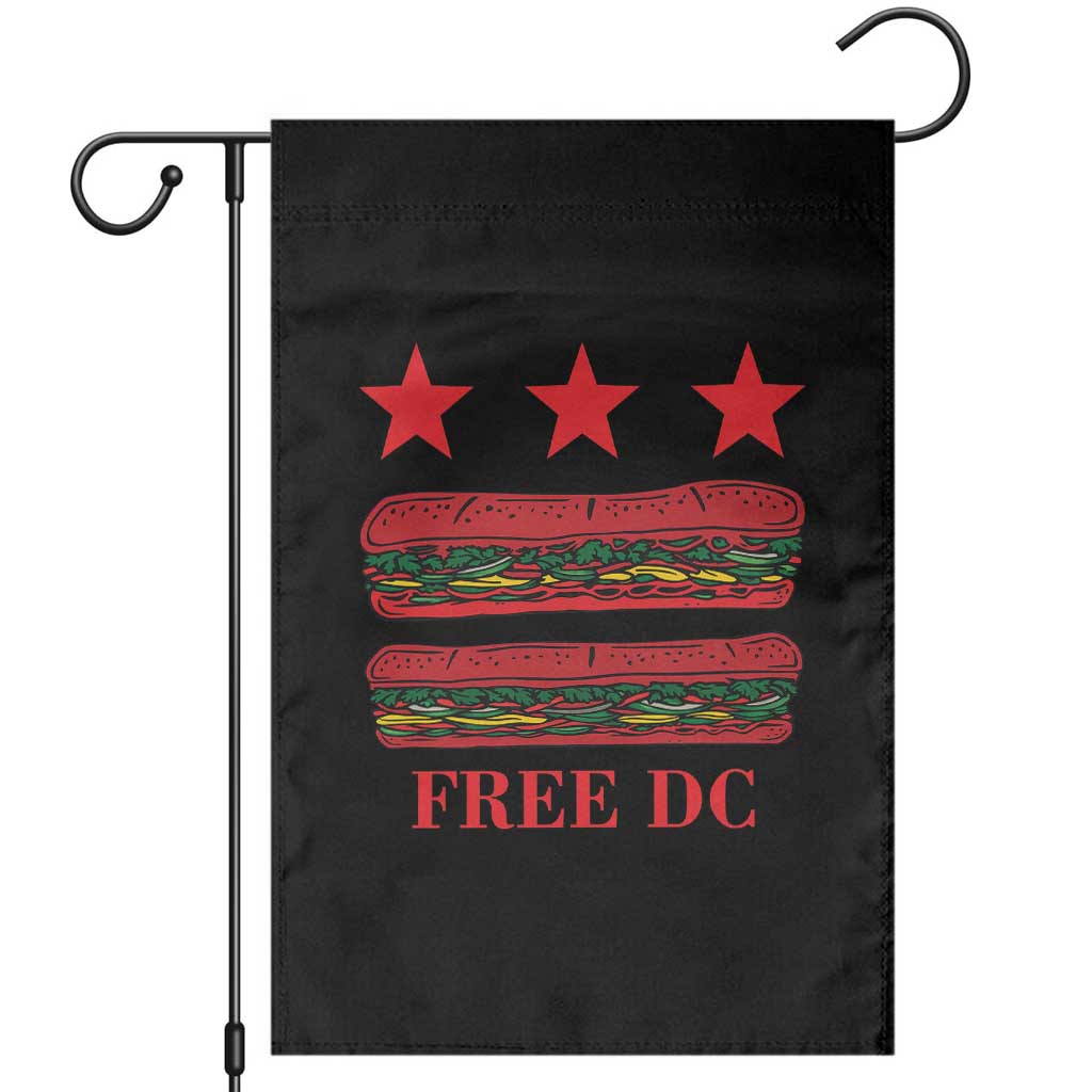 Free DC Funny Flag Parody Garden Flag Washington DC with Baguette Sandwich Twist - Wonder Print Shop
