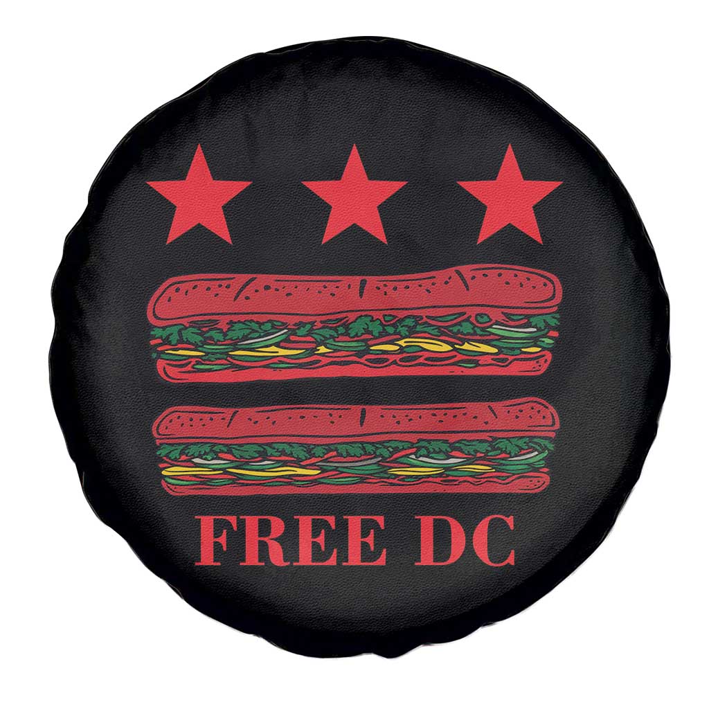 Free DC Funny Flag Parody Spare Tire Cover Washington DC with Baguette Sandwich Twist - Wonder Print Shop