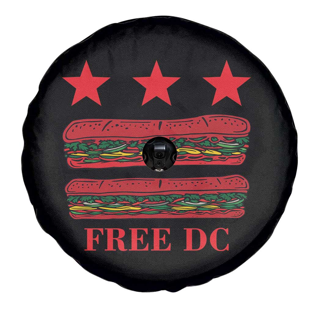 Free DC Funny Flag Parody Spare Tire Cover Washington DC with Baguette Sandwich Twist - Wonder Print Shop