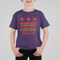 Free DC Funny Flag Parody T Shirt For Kid Washington DC with Baguette Sandwich Twist - Wonder Print Shop
