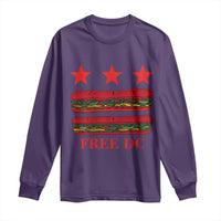 Free DC Funny Flag Parody Long Sleeve Shirt Washington DC with Baguette Sandwich Twist - Wonder Print Shop