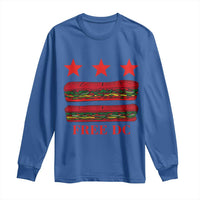 Free DC Funny Flag Parody Long Sleeve Shirt Washington DC with Baguette Sandwich Twist - Wonder Print Shop
