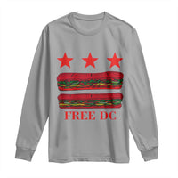 Free DC Funny Flag Parody Long Sleeve Shirt Washington DC with Baguette Sandwich Twist - Wonder Print Shop