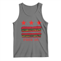 Free DC Funny Flag Parody Tank Top Washington DC with Baguette Sandwich Twist - Wonder Print Shop