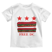 Free DC Funny Flag Parody Toddler T Shirt Washington DC with Baguette Sandwich Twist - Wonder Print Shop