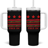 Free DC Funny Flag Parody Tumbler With Handle Washington DC with Baguette Sandwich Twist - Wonder Print Shop
