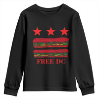 Free DC Funny Flag Parody Youth Sweatshirt Washington DC with Baguette Sandwich Twist - Wonder Print Shop