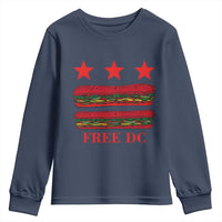 Free DC Funny Flag Parody Youth Sweatshirt Washington DC with Baguette Sandwich Twist - Wonder Print Shop