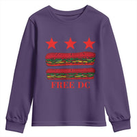 Free DC Funny Flag Parody Youth Sweatshirt Washington DC with Baguette Sandwich Twist - Wonder Print Shop