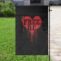Free DC Graffiti Dripping Heart Graphic Garden Flag Washington DC Pride Political Satire - Wonder Print Shop