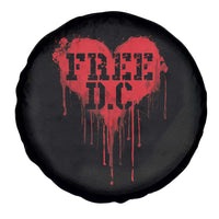 Free DC Graffiti Dripping Heart Graphic Spare Tire Cover Washington DC Pride Political Satire - Wonder Print Shop