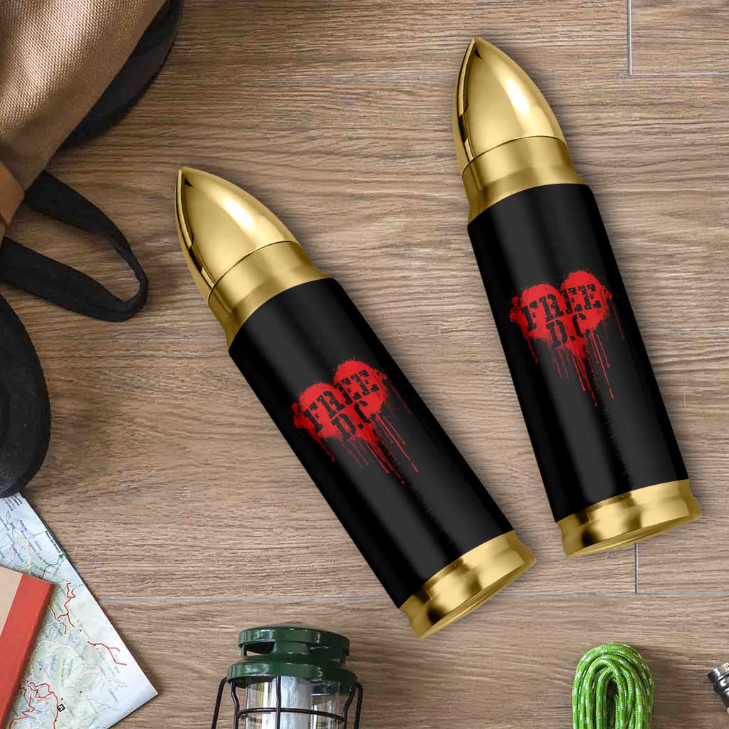 Free DC Graffiti Dripping Heart Graphic Bullet Tumbler Washington DC Pride Political Satire - Wonder Print Shop