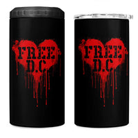 Free DC Graffiti Dripping Heart Graphic 4 in 1 Can Cooler Tumbler Washington DC Pride Political Satire - Wonder Print Shop