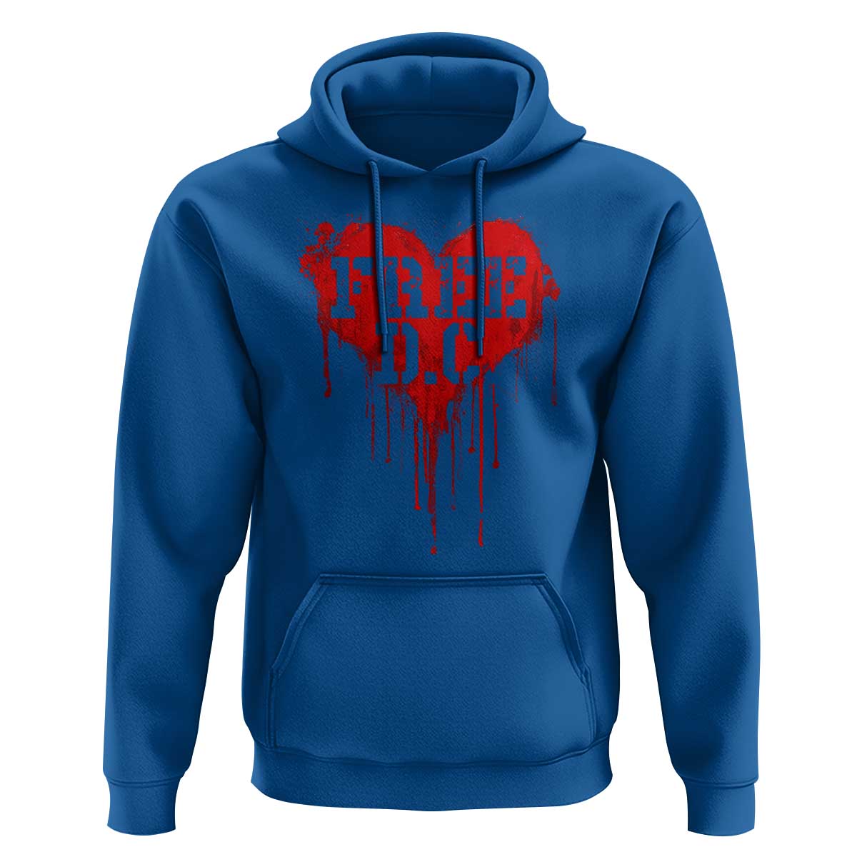 Free DC Graffiti Dripping Heart Graphic Hoodie Washington DC Pride Political Satire - Wonder Print Shop