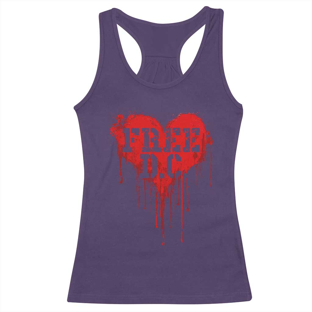 Free DC Graffiti Dripping Heart Graphic Racerback Tank Top Washington DC Pride Political Satire - Wonder Print Shop