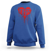 Free DC Graffiti Dripping Heart Graphic Sweatshirt Washington DC Pride Political Satire - Wonder Print Shop