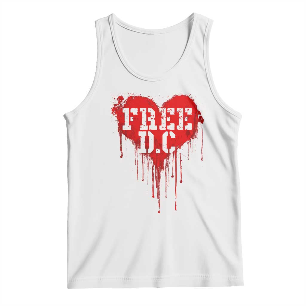 Free DC Graffiti Dripping Heart Graphic Tank Top Washington DC Pride Political Satire - Wonder Print Shop