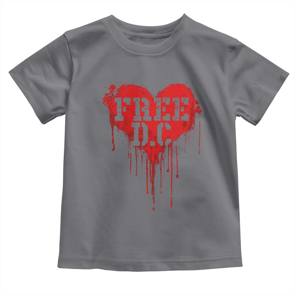 Free DC Graffiti Dripping Heart Graphic Toddler T Shirt Washington DC Pride Political Satire - Wonder Print Shop