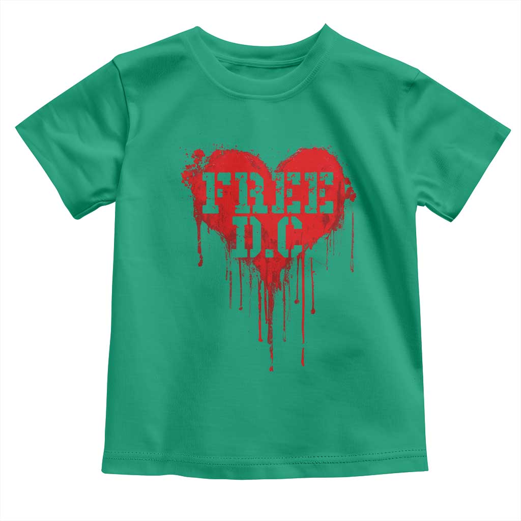 Free DC Graffiti Dripping Heart Graphic Toddler T Shirt Washington DC Pride Political Satire - Wonder Print Shop