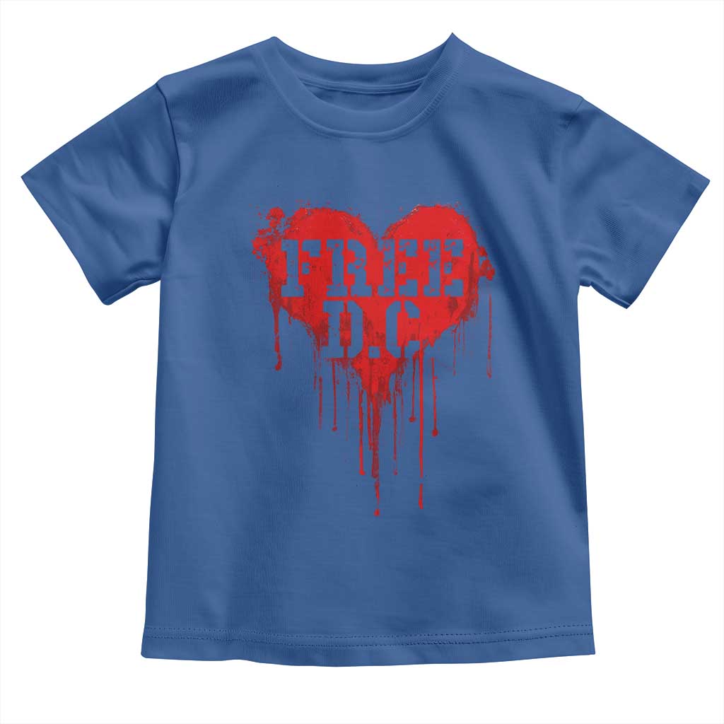 Free DC Graffiti Dripping Heart Graphic Toddler T Shirt Washington DC Pride Political Satire - Wonder Print Shop