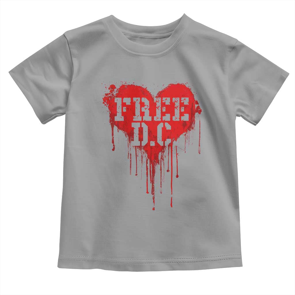 Free DC Graffiti Dripping Heart Graphic Toddler T Shirt Washington DC Pride Political Satire - Wonder Print Shop
