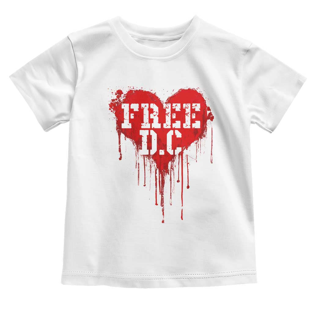 Free DC Graffiti Dripping Heart Graphic Toddler T Shirt Washington DC Pride Political Satire - Wonder Print Shop