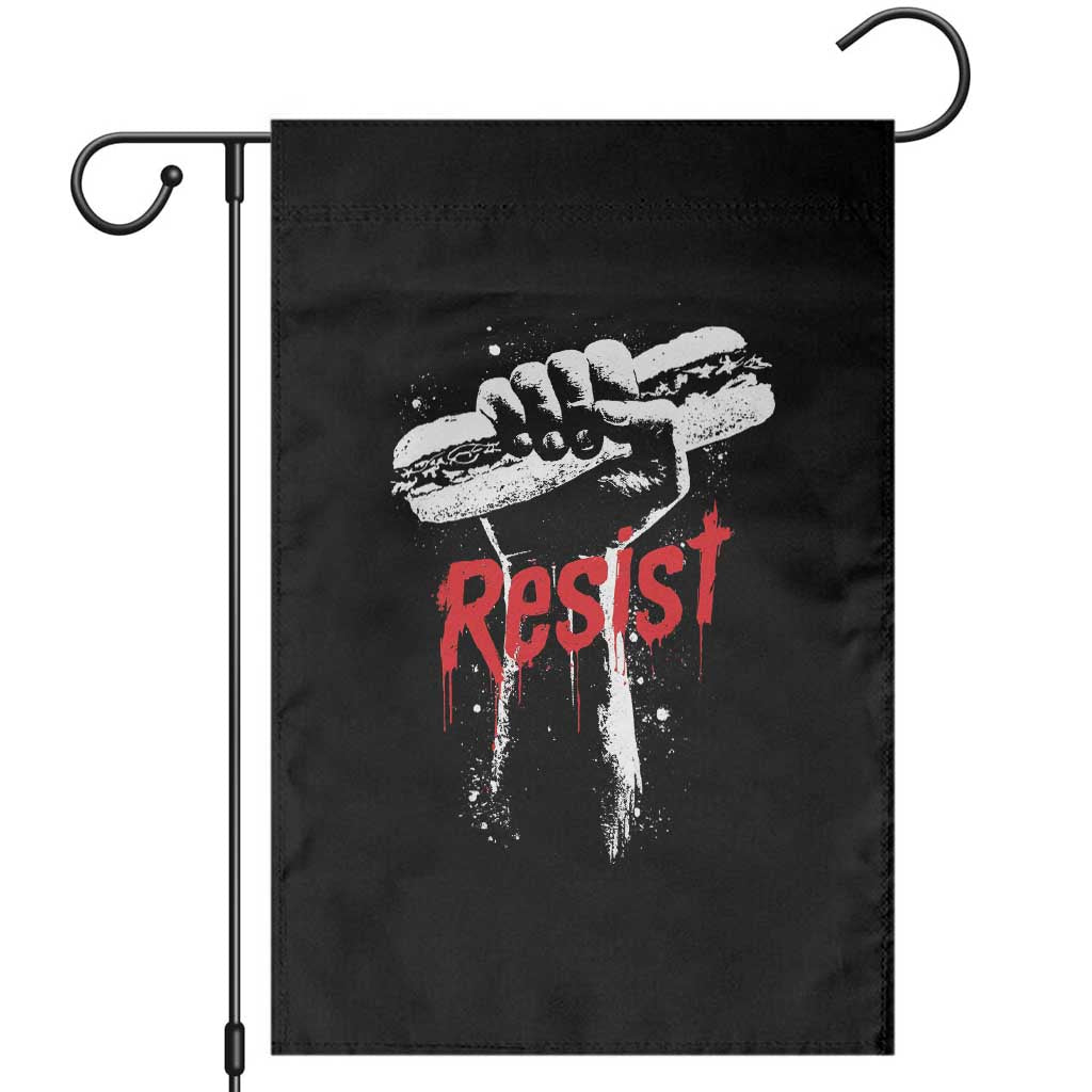 Resist with Sandwich Power Garden Flag Funny Food Rebellion Political Satire - Wonder Print Shop