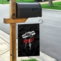 Resist with Sandwich Power Garden Flag Funny Food Rebellion Political Satire - Wonder Print Shop