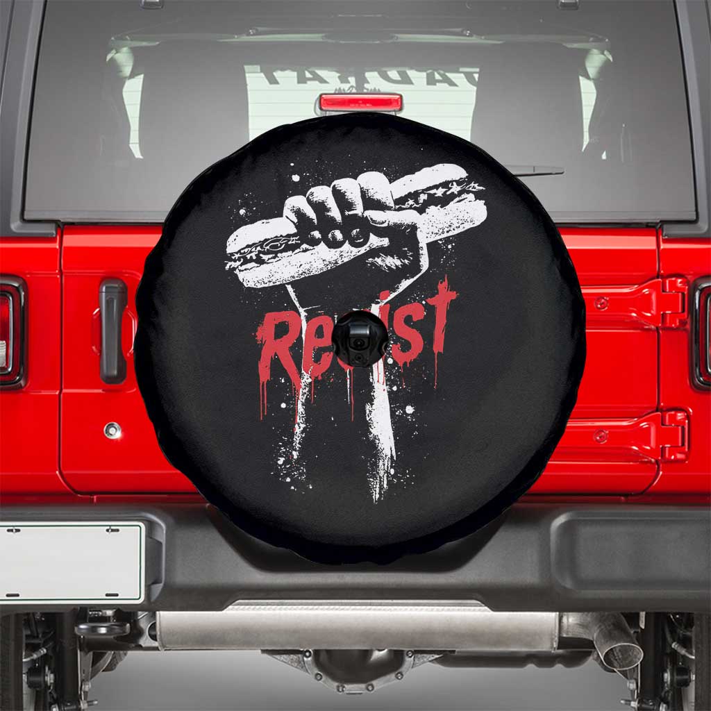 Resist with Sandwich Power Spare Tire Cover Funny Food Rebellion Political Satire - Wonder Print Shop
