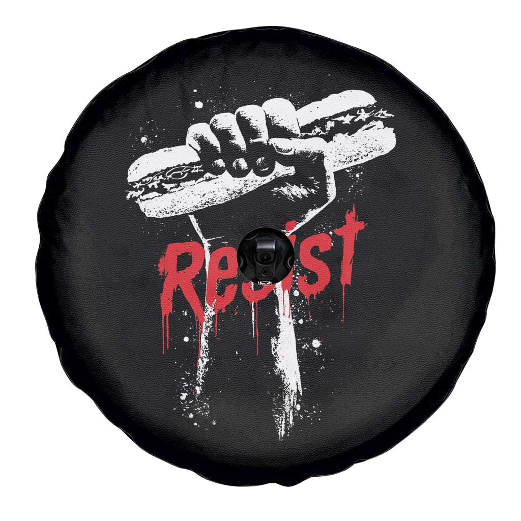 Resist with Sandwich Power Spare Tire Cover Funny Food Rebellion Political Satire - Wonder Print Shop
