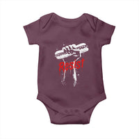 Resist with Sandwich Power Baby Onesie Funny Food Rebellion Political Satire - Wonder Print Shop