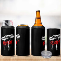 Resist with Sandwich Power 4 in 1 Can Cooler Tumbler Funny Food Rebellion Political Satire - Wonder Print Shop