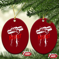 Resist with Sandwich Power Ceramic Ornament Funny Food Rebellion Political Satire - Wonder Print Shop