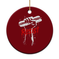 Resist with Sandwich Power Ceramic Ornament Funny Food Rebellion Political Satire - Wonder Print Shop