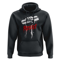 Resist with Sandwich Power Hoodie Funny Food Rebellion Political Satire - Wonder Print Shop
