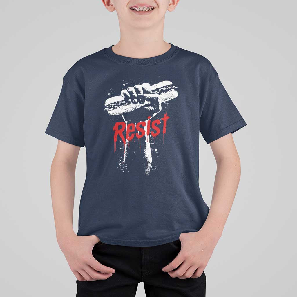 Resist with Sandwich Power T Shirt For Kid Funny Food Rebellion Political Satire - Wonder Print Shop