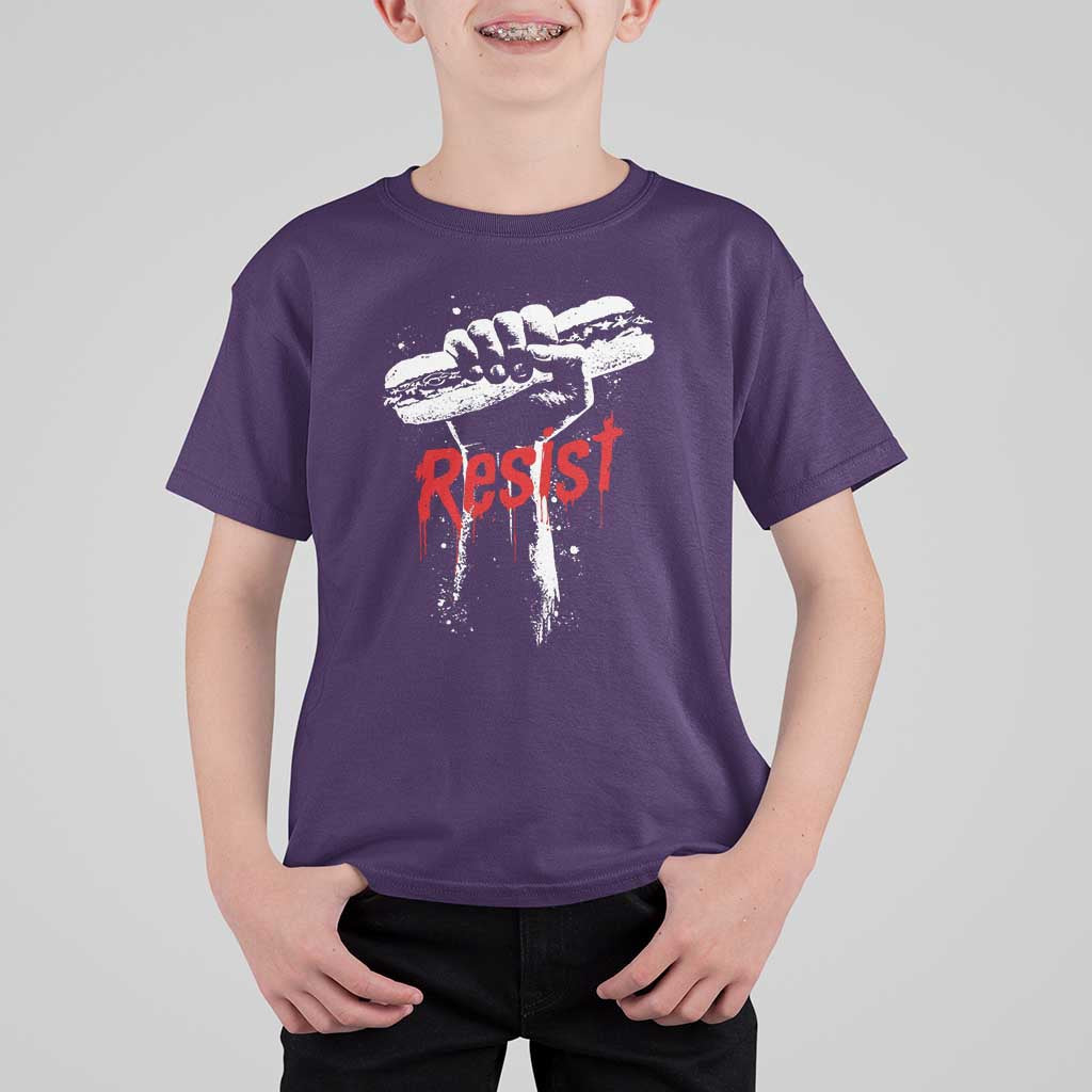 Resist with Sandwich Power T Shirt For Kid Funny Food Rebellion Political Satire - Wonder Print Shop