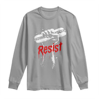 Resist with Sandwich Power Long Sleeve Shirt Funny Food Rebellion Political Satire - Wonder Print Shop
