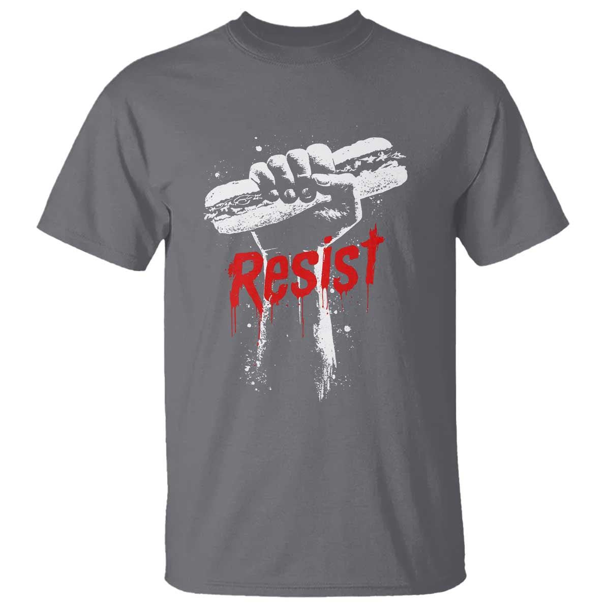 Resist with Sandwich Power T Shirt Funny Food Rebellion Political Satire - Wonder Print Shop