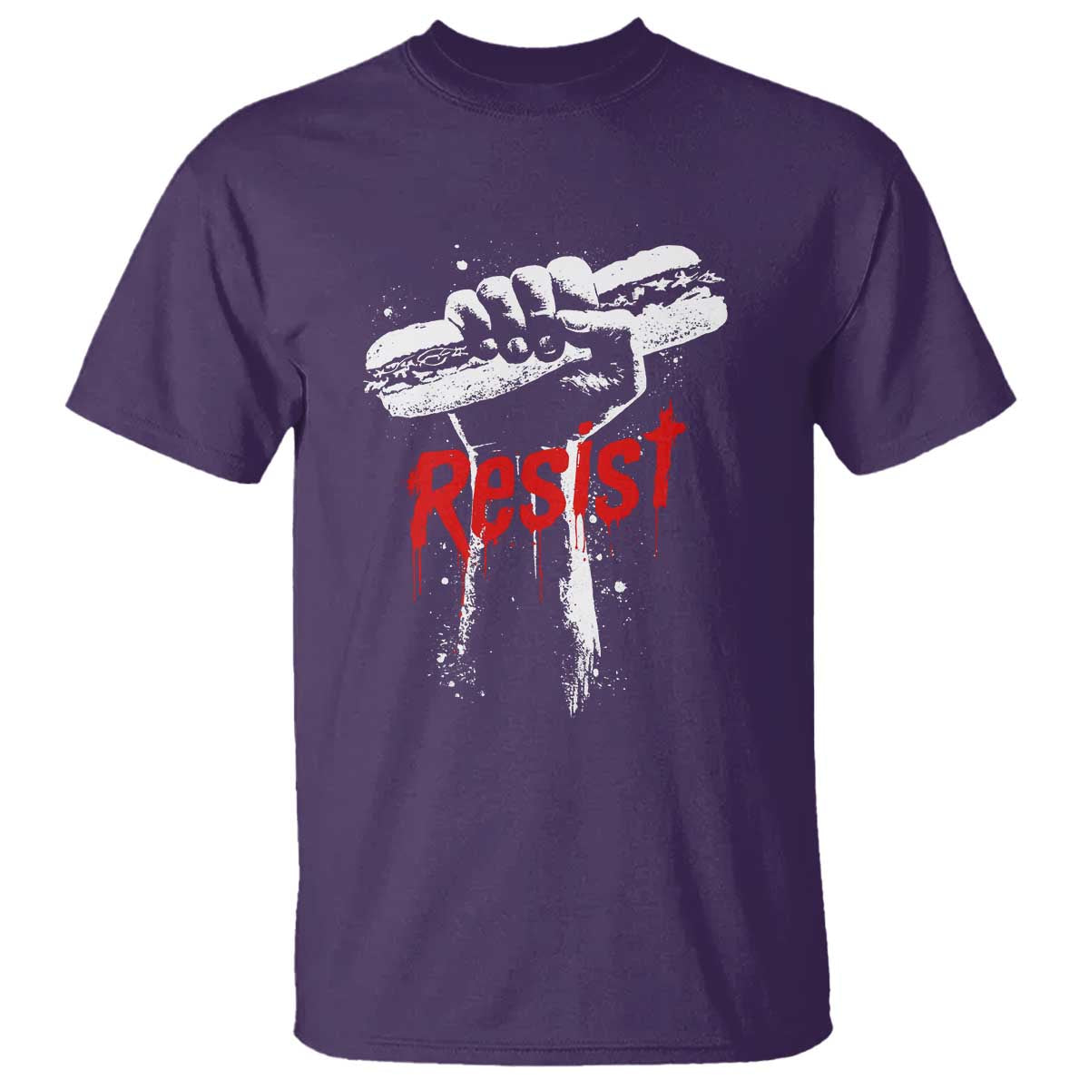 Resist with Sandwich Power T Shirt Funny Food Rebellion Political Satire - Wonder Print Shop