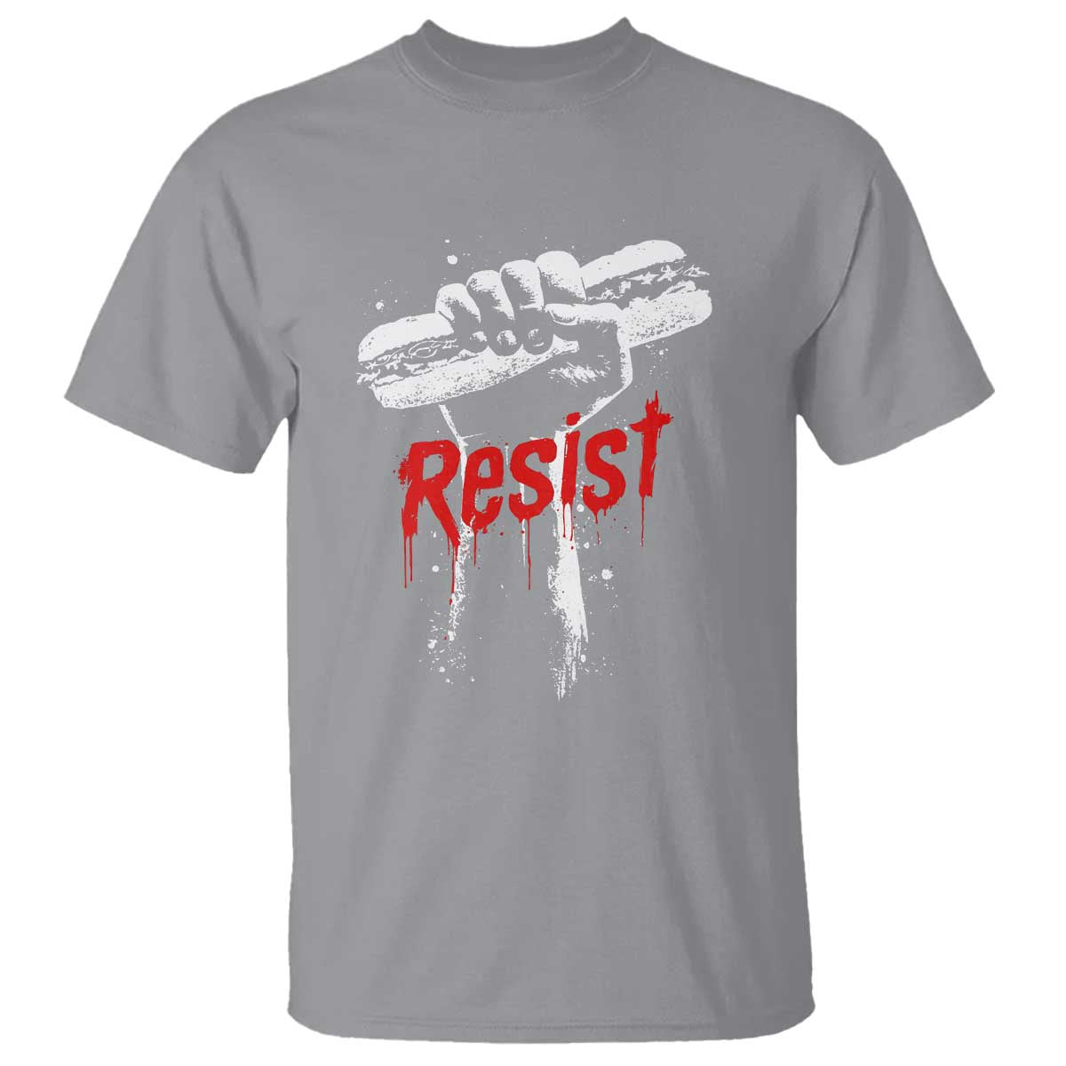 Resist with Sandwich Power T Shirt Funny Food Rebellion Political Satire - Wonder Print Shop