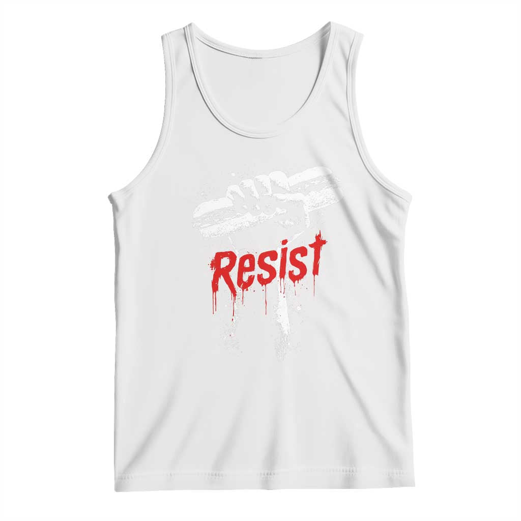 Resist with Sandwich Power Tank Top Funny Food Rebellion Political Satire - Wonder Print Shop