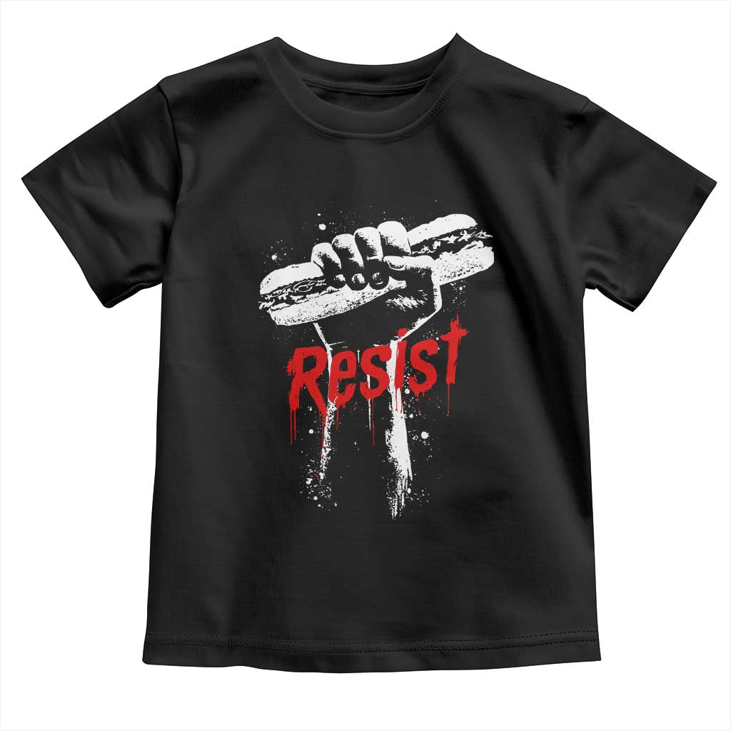 Resist with Sandwich Power Toddler T Shirt Funny Food Rebellion Political Satire - Wonder Print Shop