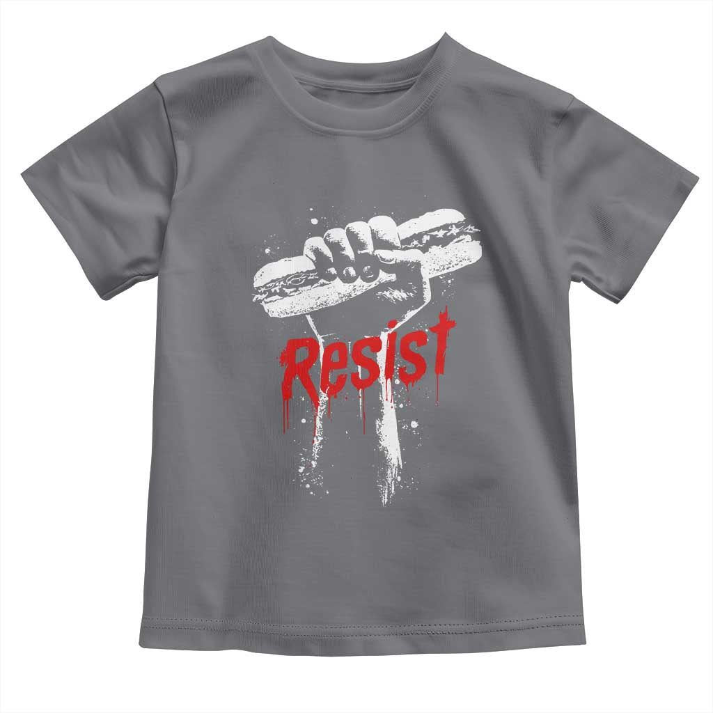 Resist with Sandwich Power Toddler T Shirt Funny Food Rebellion Political Satire - Wonder Print Shop
