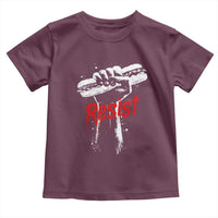 Resist with Sandwich Power Toddler T Shirt Funny Food Rebellion Political Satire - Wonder Print Shop