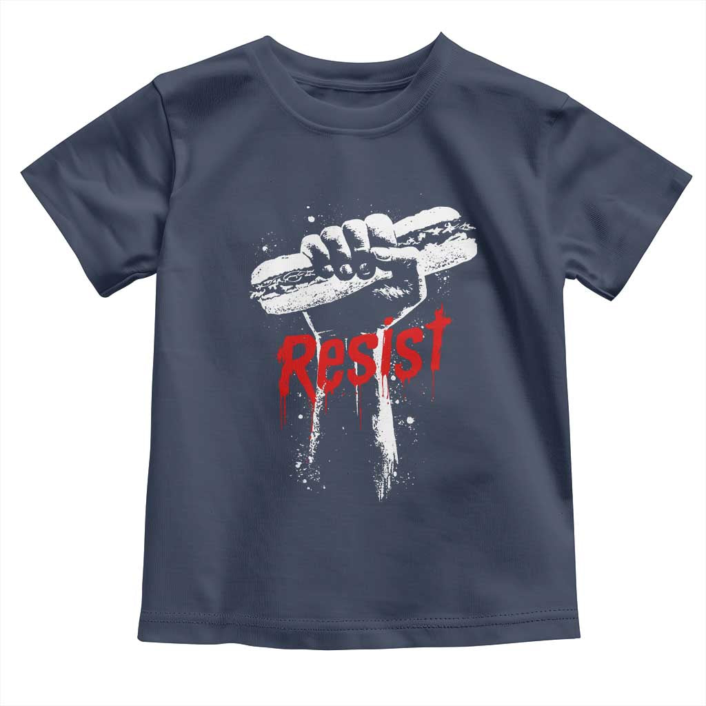 Resist with Sandwich Power Toddler T Shirt Funny Food Rebellion Political Satire - Wonder Print Shop
