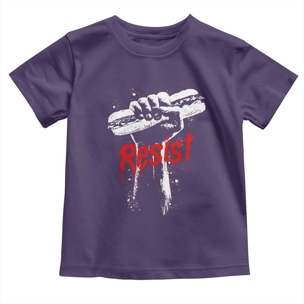 Resist with Sandwich Power Toddler T Shirt Funny Food Rebellion Political Satire - Wonder Print Shop
